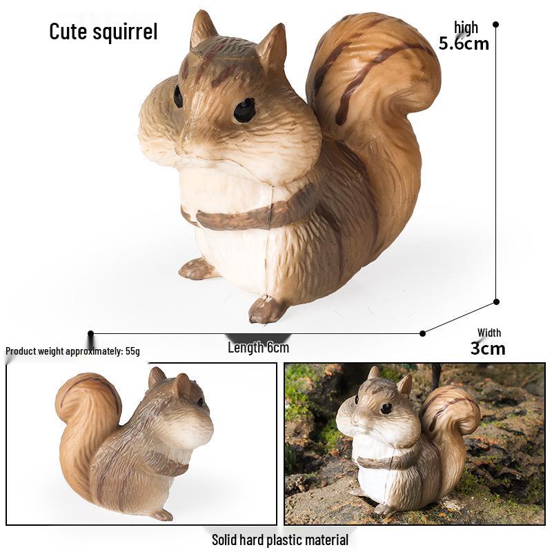 Cute Animal Models: Japanese Raccoon, Flying Squirrel, Monkey, Rabbit, Squirrel, Shiba Inu, Tiger, Lion, Lizard Toy Set
