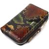 Beautiful Lacquered Women's Purse Medium Size Made of Genuine Leather with Snake Embossing CANPELLINI 21716 Multicolored