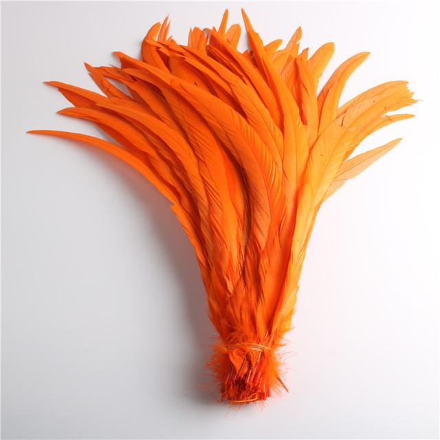 50pcs Natural Chick Tail Feathers 25 -40cm /10 -16inch Clothing Decoration Stage Performance Rooster Tail Feathers Plume