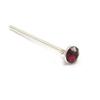 [K5276] - Red 'Crystal' Silver Stud