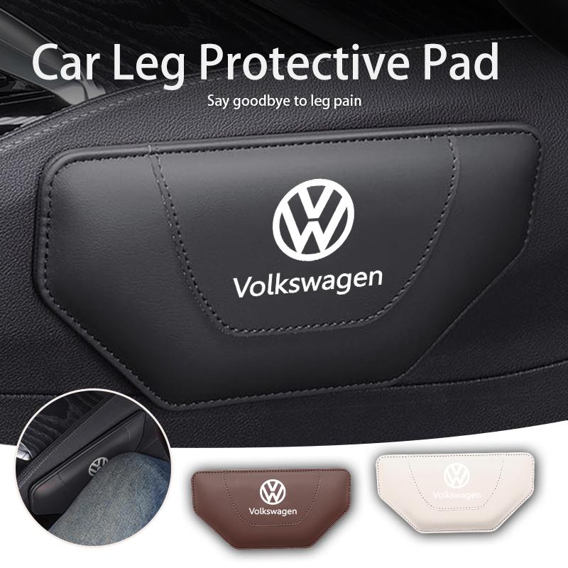 For Volkswagen VW Car Trapeze Leather Knee Pad Leg Pain Relief Anti Fatigue Cushion Golf 4 5 6 7 Polo Jetta Sagitar Magotan zj1