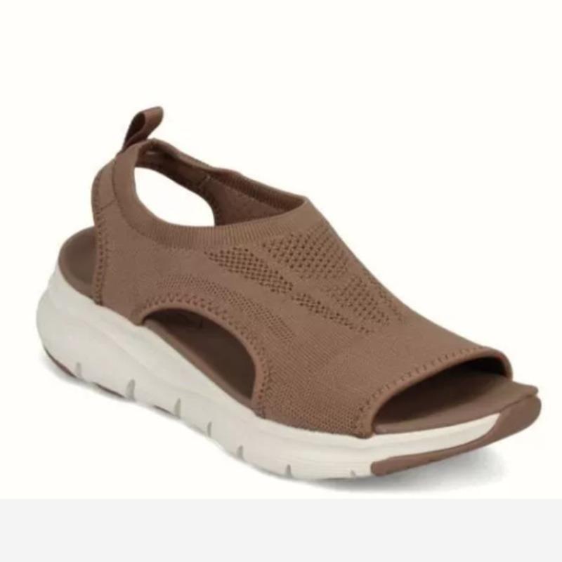 New Sandals Women's Autumn and Summer Mesh Thick-soled Foot Cover Fish Mouth Flying Weaving Casual Sports Large-size Women's Shoes