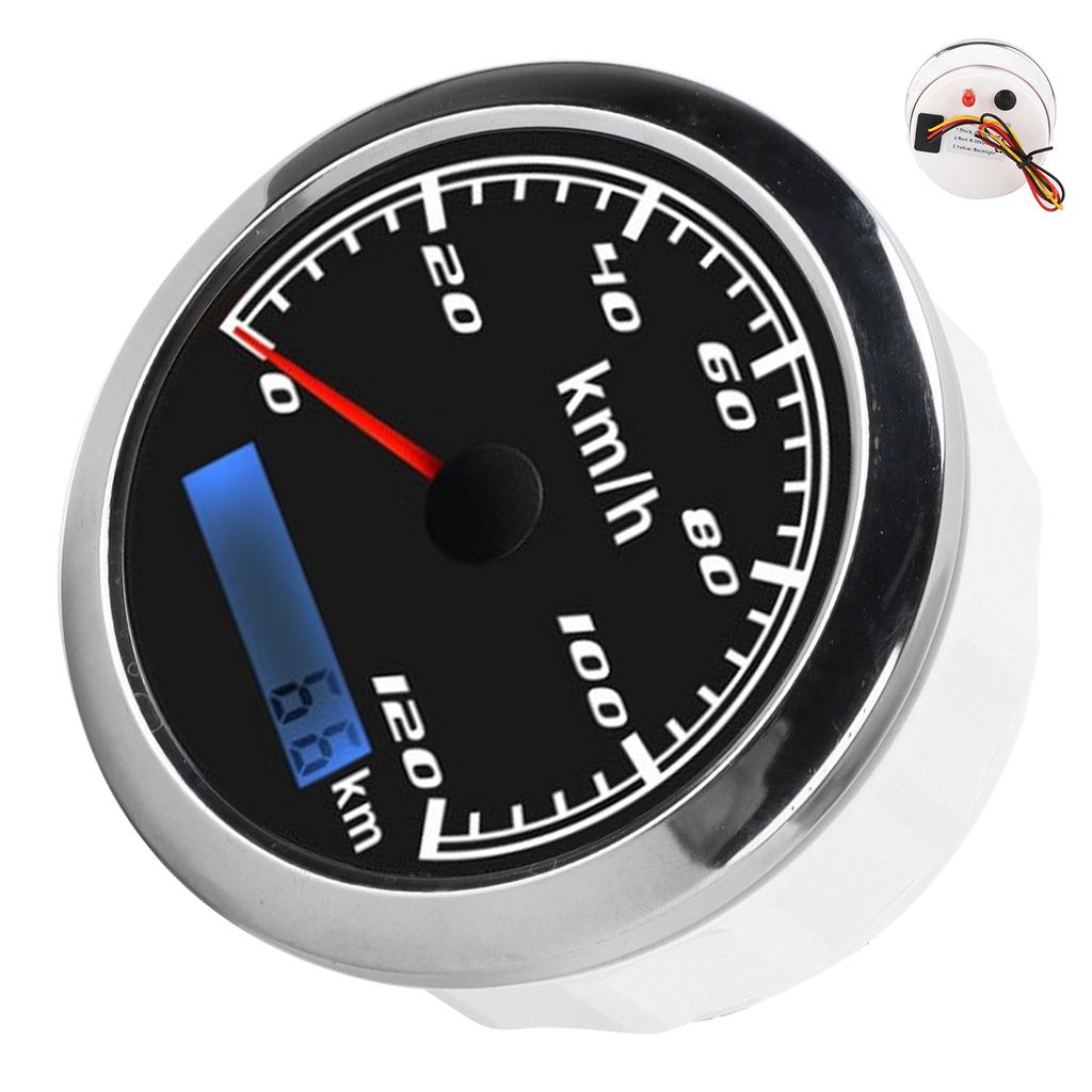 GPS Спидометр Стрелочный Одометр 0‑120КМ ЦельсийH 0‑ КМ IP67 9‑32В DC для Автомобиля Грузовика Лодок