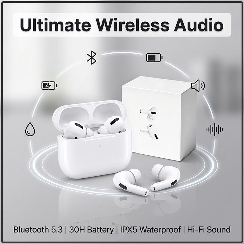 1:1 Pro In-ear True Wireless Earbuds TWS Bluetooth 5.3 Headphones 30H Playtime IPX5 Waterproof HiFi Stereo Earphones