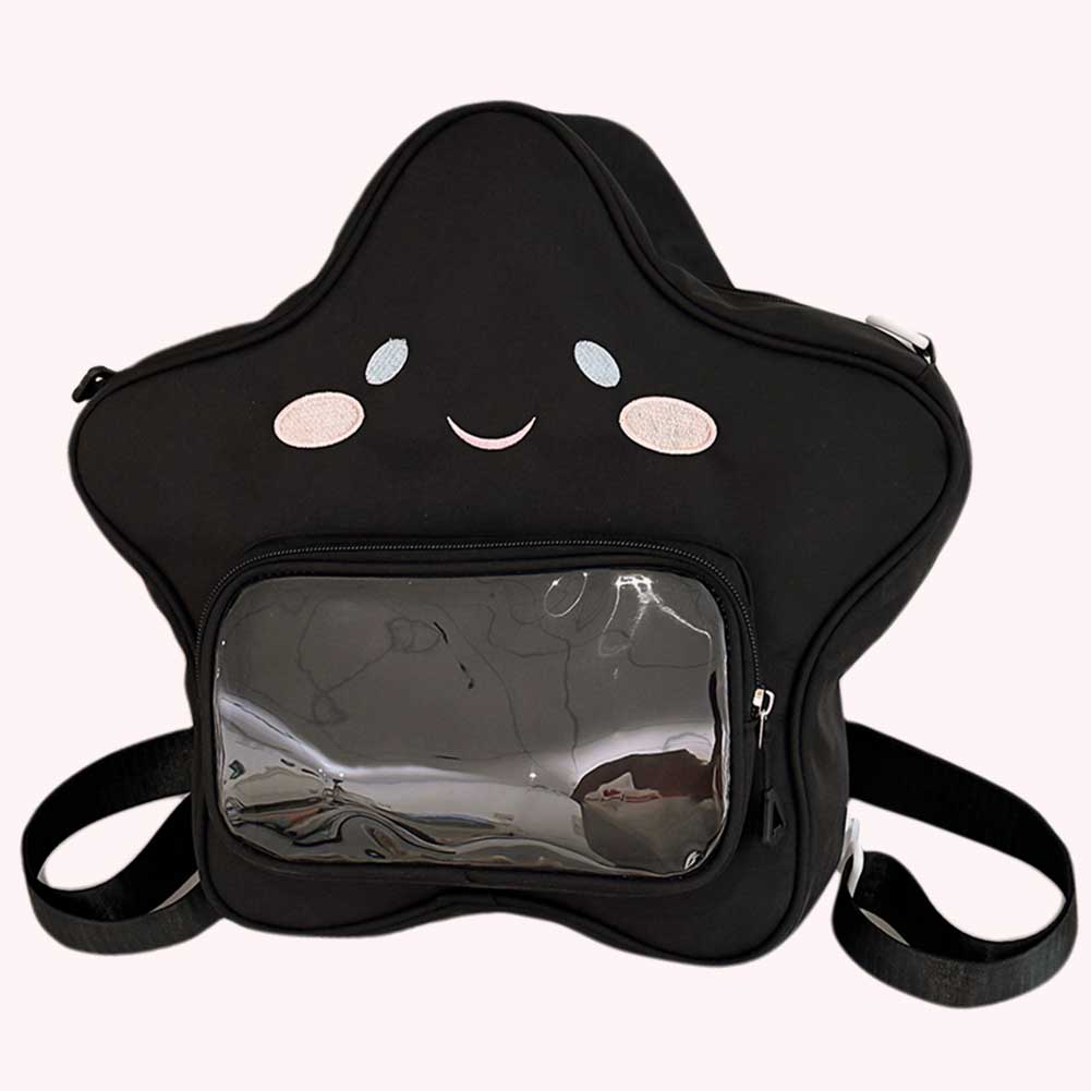 Kawaii рюкзак для женщин школьный рюкзак на молнии нейлоновый с прозрачным карманом рюкзак милый рюкзак для путешествий праздник