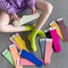 One Pairs Japanese Korean Women Ice Thin Loose Calf Tube Socks Summer Nylon Socks Fashion College Style Solid Color Socks