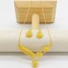 Dainty Flower Stud Earrings Elegant Necklace and Earrings Gold Plated Zinc Zinc Alloy Jewelry Set  Bridal