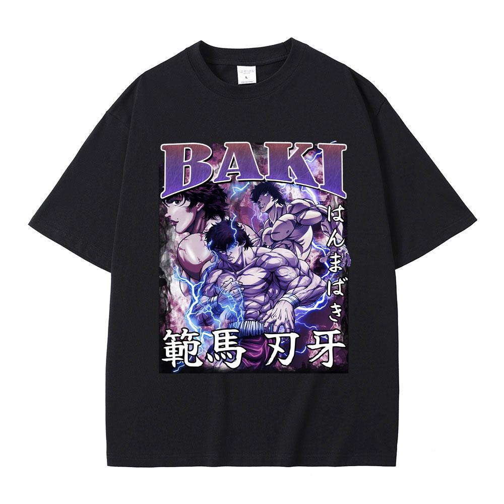 Japanese Anime Baki Hanma The Grappler Graphic Print T Shirt Casual Fashion Crew Neck Short Sleeve Plus Size T Shirt Women