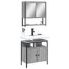 VidaXL 2-Piece Bathroom Furniture Set, Sink Cabinet and Wall-Mounted Mirror Cabinet, Toilet Storage Unit, 3214658