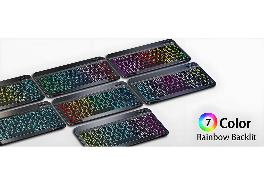 Защитный чехол для планшета Lenovo M11 с цветной подсветкой и Bluetooth-клавиатурой (2025)
