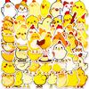 50Pcs Easter Chick Stickers Waterproof DIY Vinyl Art Decorative Graffiti Stickers Diverse Styles Cartoon Chicken Family Cute Decals for Water