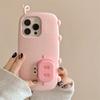 Забавный Милый Розовый Свинья Складной Держатель Стенд Чехол Для iPhone 16 Pro Max 15 13 14 Мягкий Силикон Мультяшная Задняя Крышка Телефона
