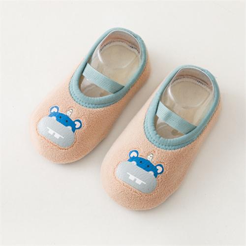 Baby Boys Girls Shoes First Walkers Winter Indoor Outdoor Slippers Infant Crib Floor Shoes with Rubber Sole Anti-slip
