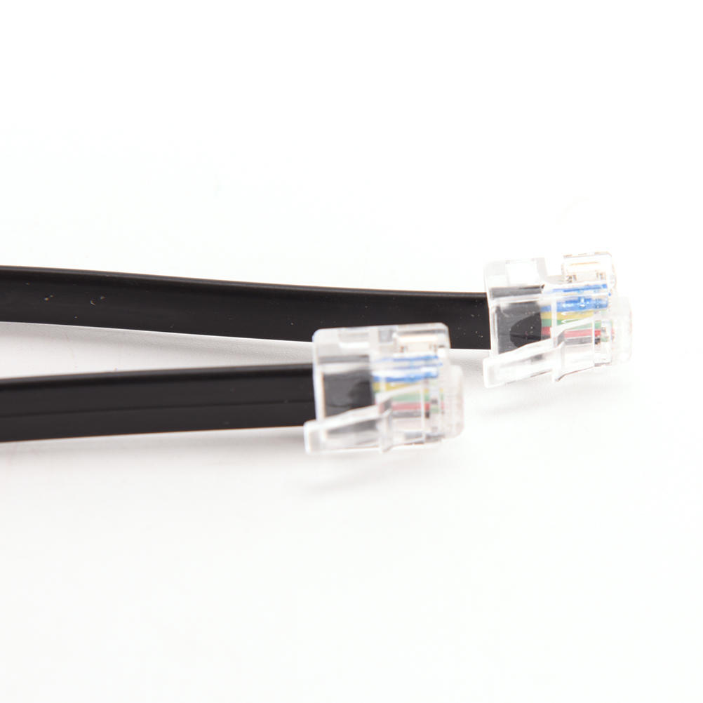 1-метровый шестиконтактный Rj12 плоский телефонный кабель 6P6C зеленый медный 6-контактный телефонный кабель