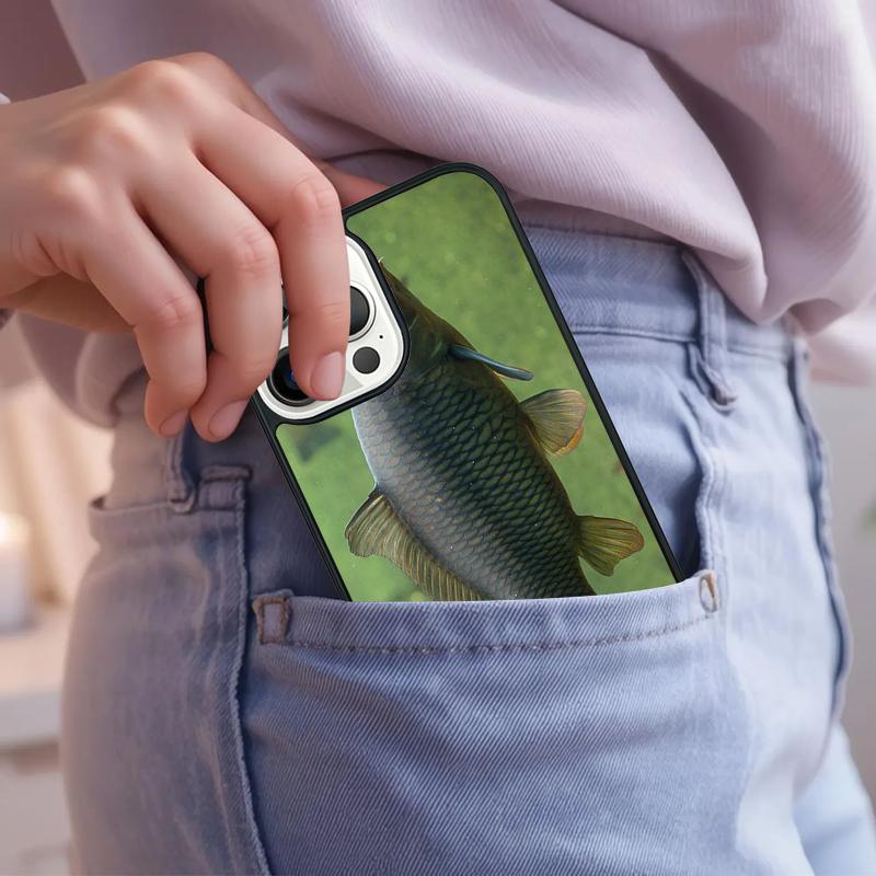 Fish Fishing Carp Funny Phone Case For iPhone 17 Air 15 16e 14 13 Pro Max Coque 12 11 Pro Max PLUS cover