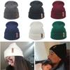 Теплая балаклава однотонная модная мужская женская осенне-зимняя вязаная шапка-бини для взрослых шерстяная шапка