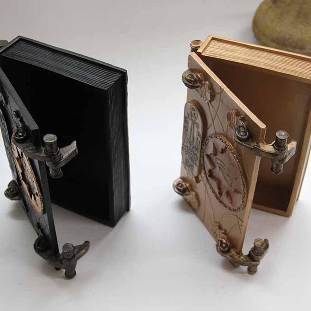 Деревянная винтажная коробка для хранения Книга смерти мумии Украшения из смолы Поделки Украшения Волшебный зал I8H5