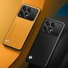 Plain PU Leather Case for Xiaomi Poco X6 Pro X 6 Matte Back Cover Silicone Protection Shockproof Soft Edge Phone Case For POCO X5 X4 X6Pro M5 C40