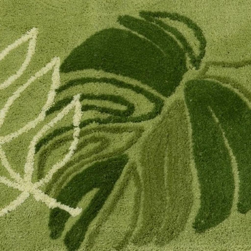 Senko Deliciosa Toilet 58 X 60 Green Leaf Hawaiian 39172 Mat, Approx. Cm, Pattern, Monstera, Design,