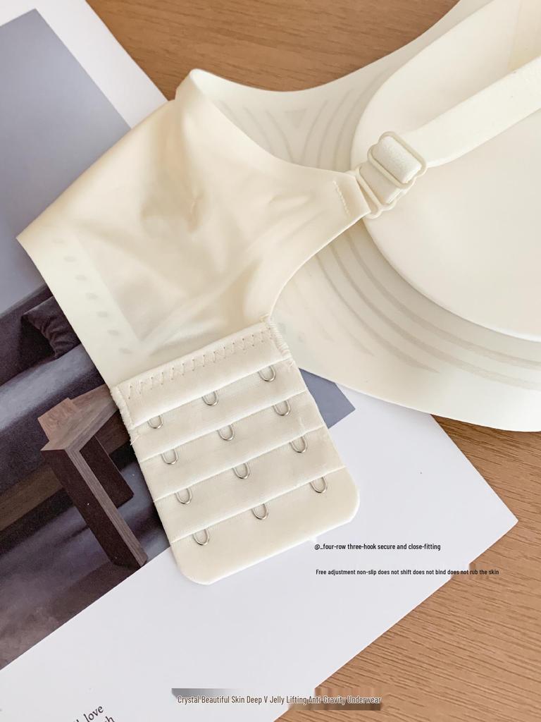 Желейный Мягкий Бесшовный Тонкий Бюстгальтер из Ледяного Шелка для Женщин - Поддержка Маленькой Груди, Предотвращение Провисания, Без Косточек, Собирающий Стиль
