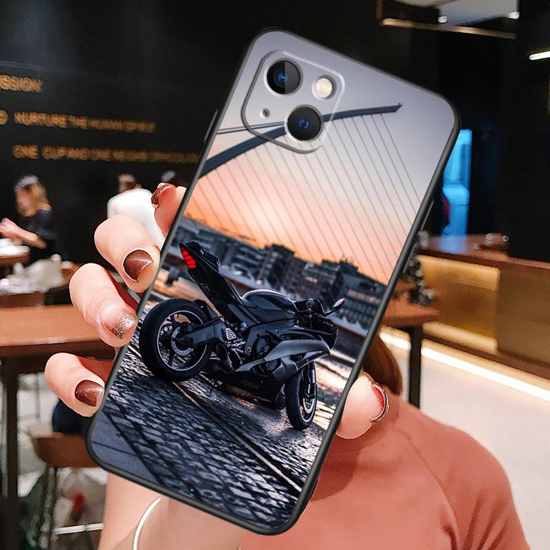Fashion Motorcycle Man Phone Case For iPhone 16 Pro Max 15 14 13 11 12 Pro Max Plus 12 13 Mini XR 16e Funda Cover