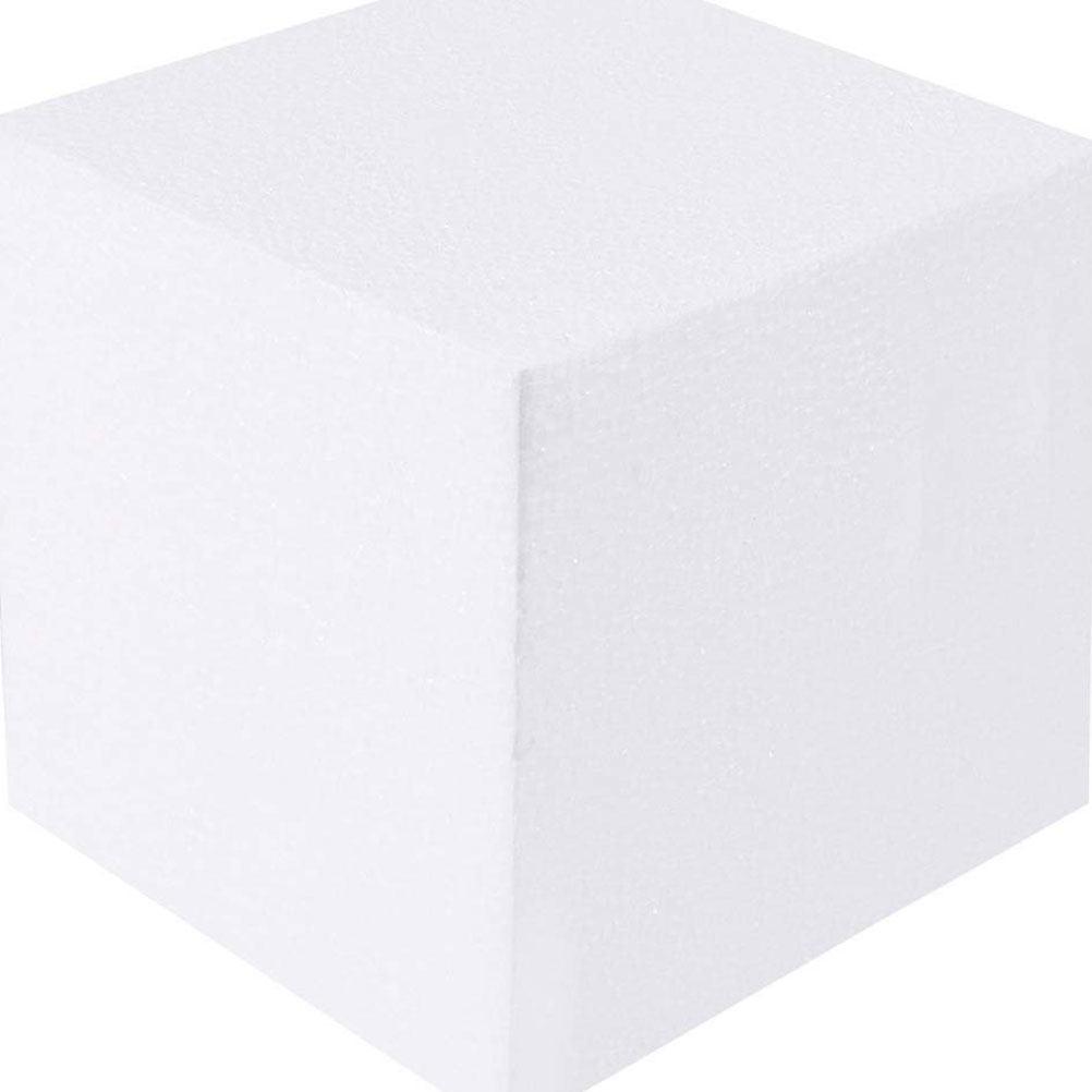 4 шт. Кубики из ремесленной пены 15x15 см Белые Легкая основа для скульптур для практики украшения тортов DIY Форма Инструменты для выпечки и демонстрации