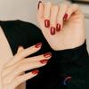 Burgundy (Regular Round) Nail Tips Magic Press