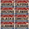 Artisian USA License Plate US Welcome To Metal Sign Landmark City State Decorative Plaque Wall Decor Garage Bar Pub Club Hotel