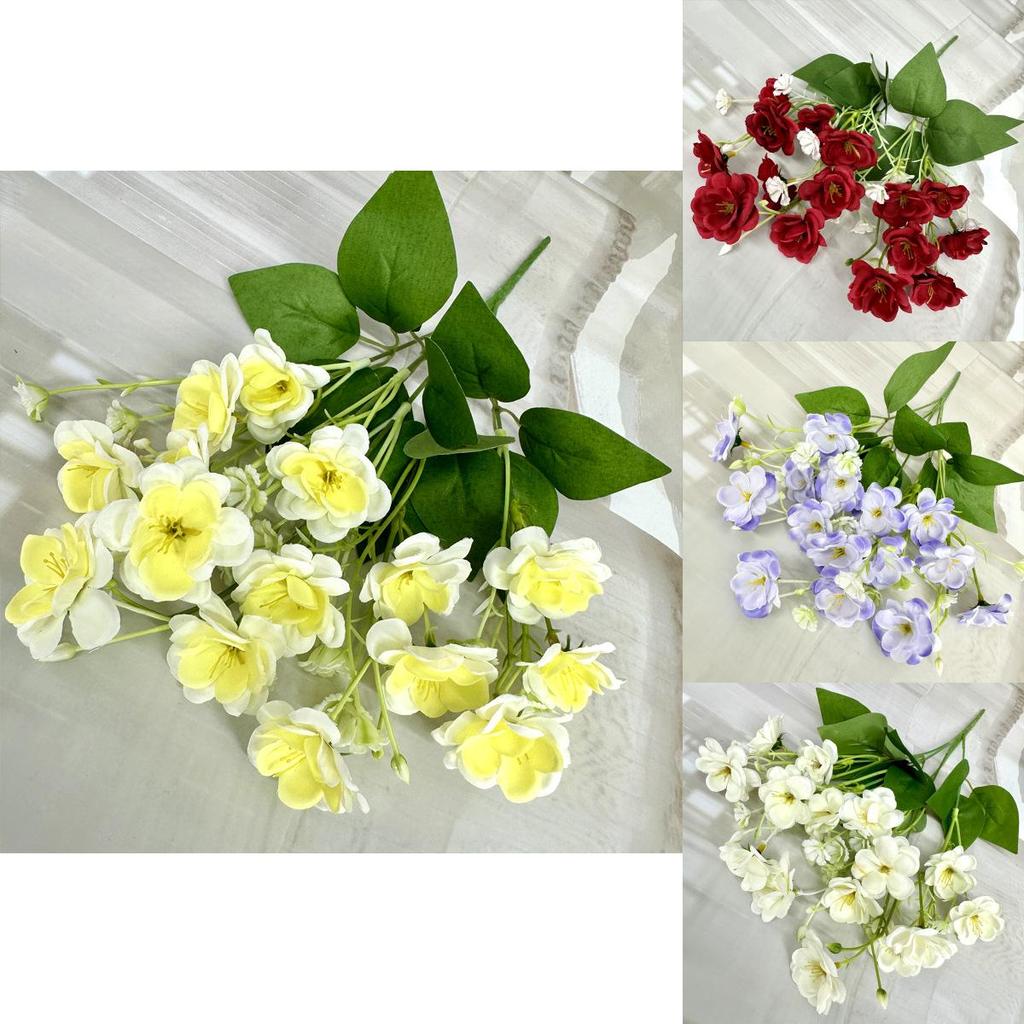 Искусственные цветы мимозы Ручной работы Маленький букет для домашнего декора и реквизит для фотосъемки