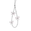 Korea Pink Bowknot Pearl Pendant Beaded Rope Strap New Phone Accessrioes