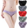 TUOTISI Cute Sheer Sexy Pack of 5 Women's Full-Back Panties, Underwear, Lace, See-Through Ribbon, Lingerie, Low-Waist Mesh, (Size M)
