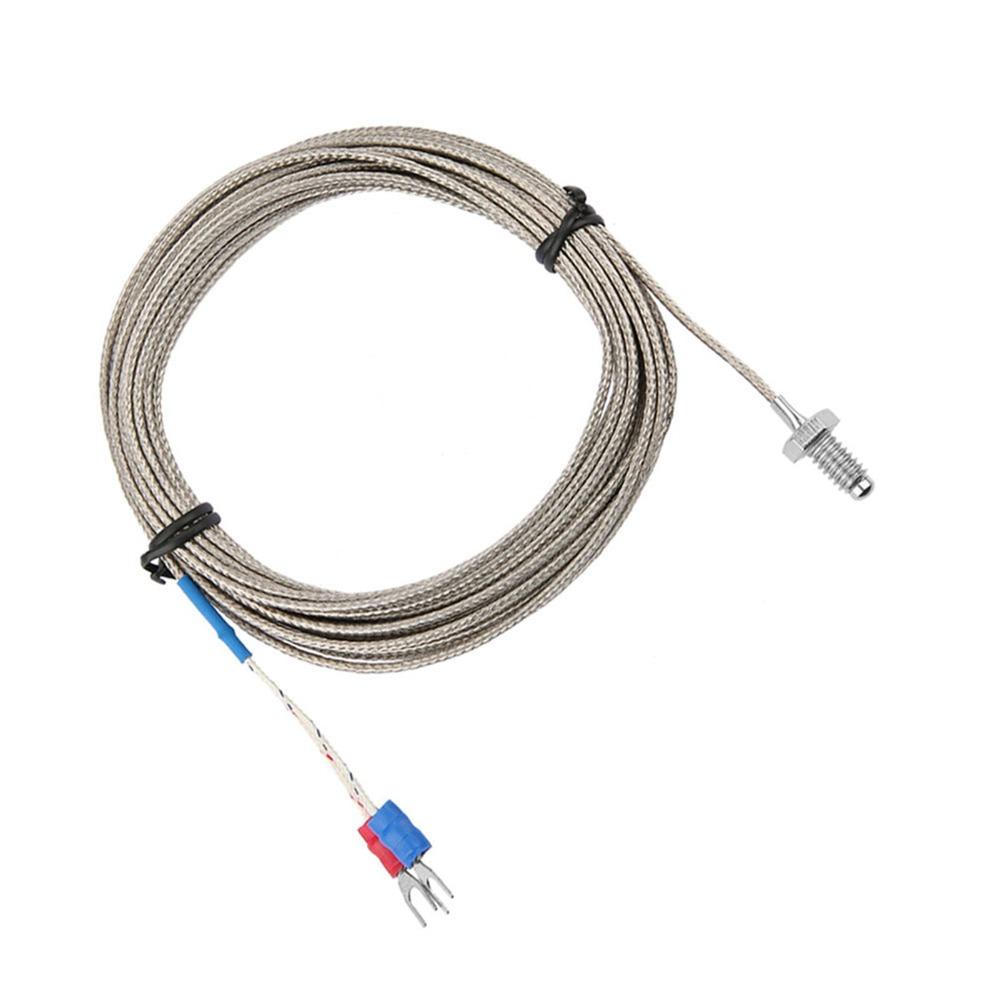 Термопара типа K с резьбой M6, 2-проводная, 0-400℃, зонд термопары, быстрый отклик, 4 м/5 м, датчик температуры, 3D-принтеры