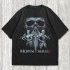 Футболка Mortal Shell 2, Темно-фэнтезийная футболка с принтом, Игровая футболка в стиле Soulslike, Готический череп, Подарок для геймера, Одежда для видеоигры в жанре Action RPG