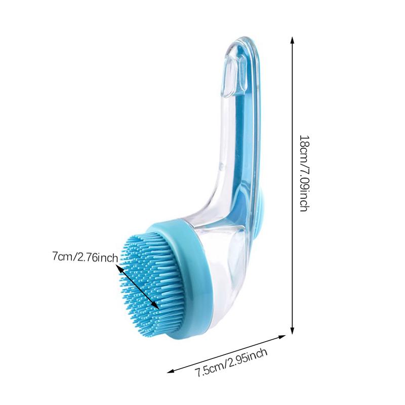 Pet Bathing Brush Long Handle Plastic Dog Bath Brush Soft Silicone Massage Brush Easy Clean Cat Hair Comb
