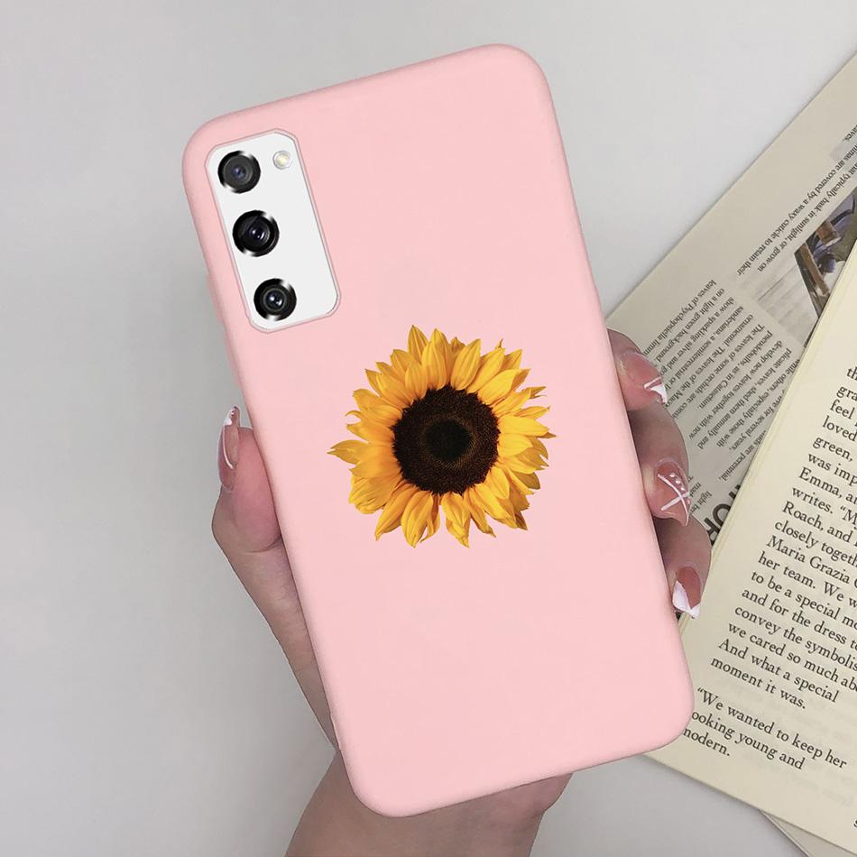 Case for Fundas Samsung Galaxy S20 FE S 20 FE S20FE Case Samsung S20 FE Phone Silicone Flower Cute Soft Back Cover Cases Bumper