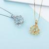 CLUCI 3pcs 925 Sterling Silver Pendant Lotus Flower Pearl Locket Silver 925 Lotus Flower Charm Pendant for Women Jewelry SC011SB