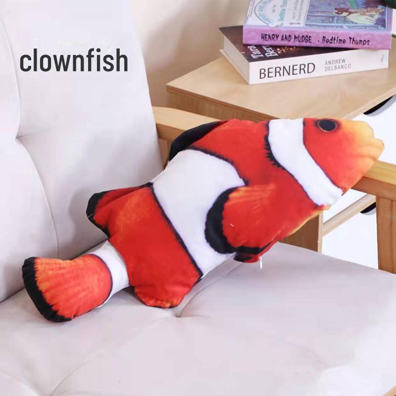 Плюшевая игрушка-рыба из кошачьей мяты: Подушка для саморазвлечения, устойчивая к царапинам и износу, для кошек