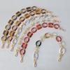 New Fashion Woman Handbag Accessory Parts White Amber Acrylic Resin Chain Luxury Candy Strap Women Shoulder Cute Clutch Chains
