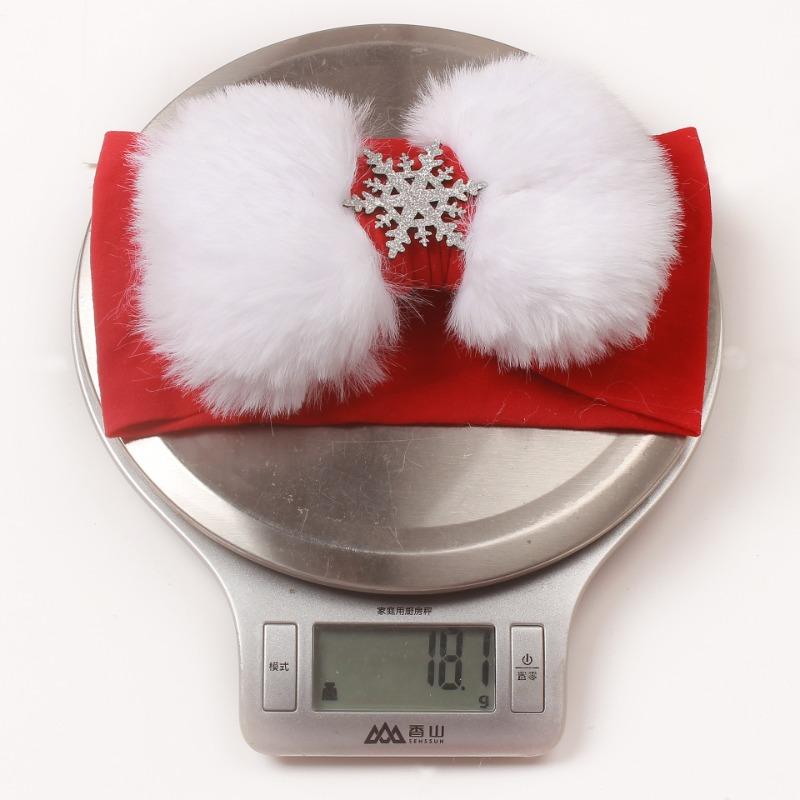 Autumn and Winter New Baby Snowflake Plush Bow Headband, Children's Creative Hair Accessories, Baby Headband