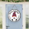 Halloween Gnome Door Sign with Magnetic Pieces - Welcome Sign Decor for Home Front Door, Porch, Yard, Garden, Indoor Party Decor