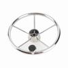13.5in 5 Spoke Steering Wheel with Knob Stainless Steel Universal Marine Boat Accessories
