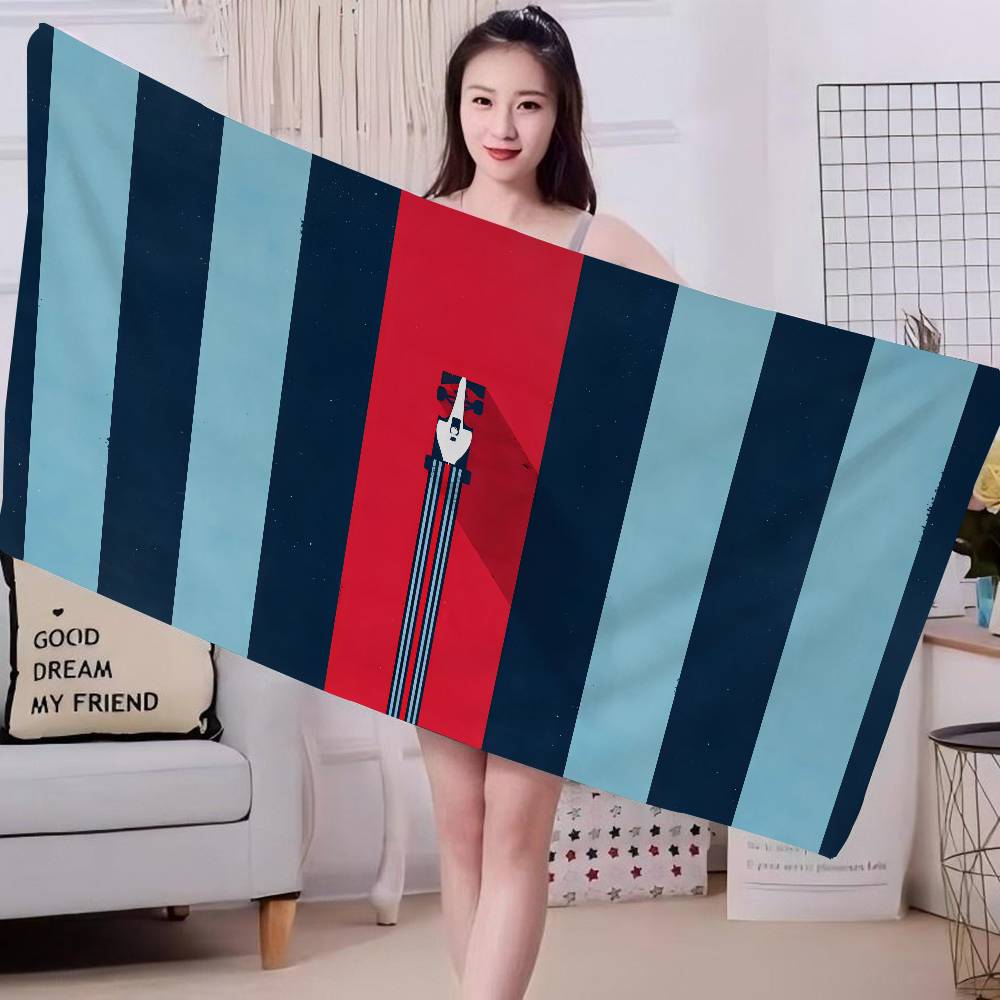 M-Martini Racing Logo Anime Beach Swimming Towel Soft Absorbent Washcloth Children's Gifts For Kids Travel Camping Gym