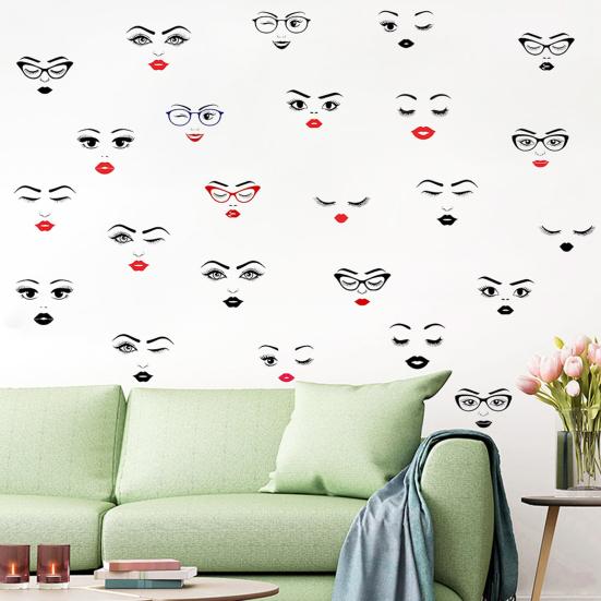 6 листов наклеек для лица губы глаза брови нос наклейки самоклеящиеся наклейки для лица женщины для поделок своими руками цветочные горшки украшение для праздничной вечеринки