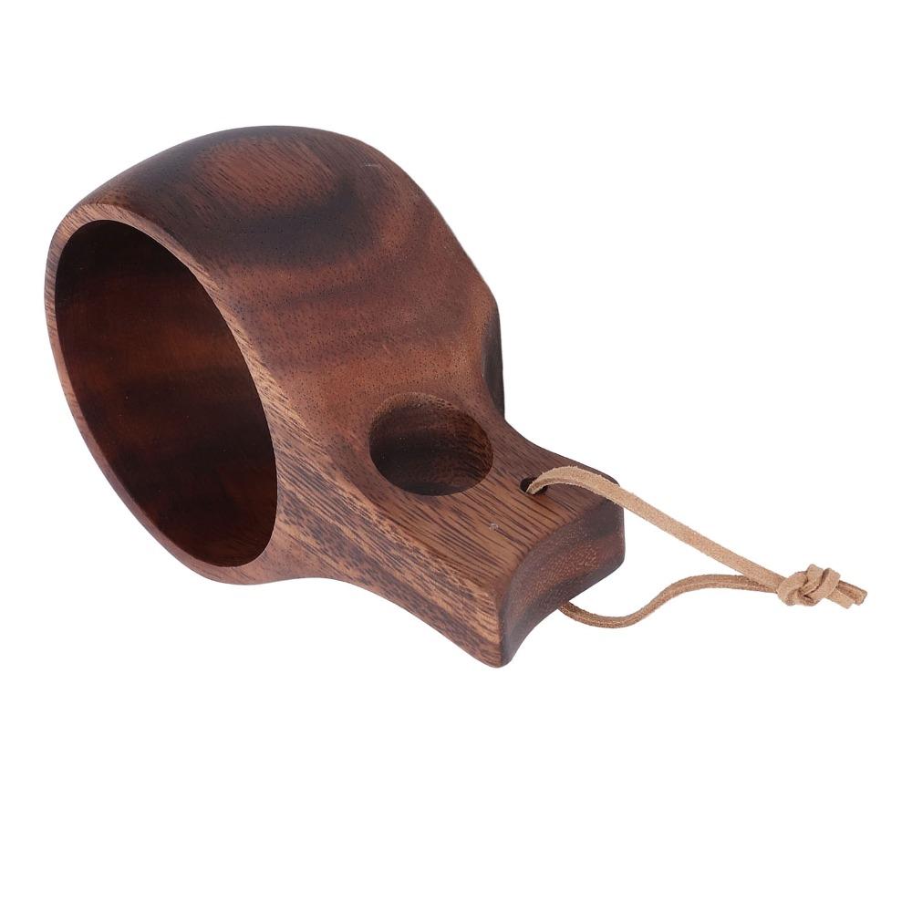 Wood Grain Wooden Camping Cup Hand Made Wood Mug Camping Use Wood Camp Mug Hot Drinking
