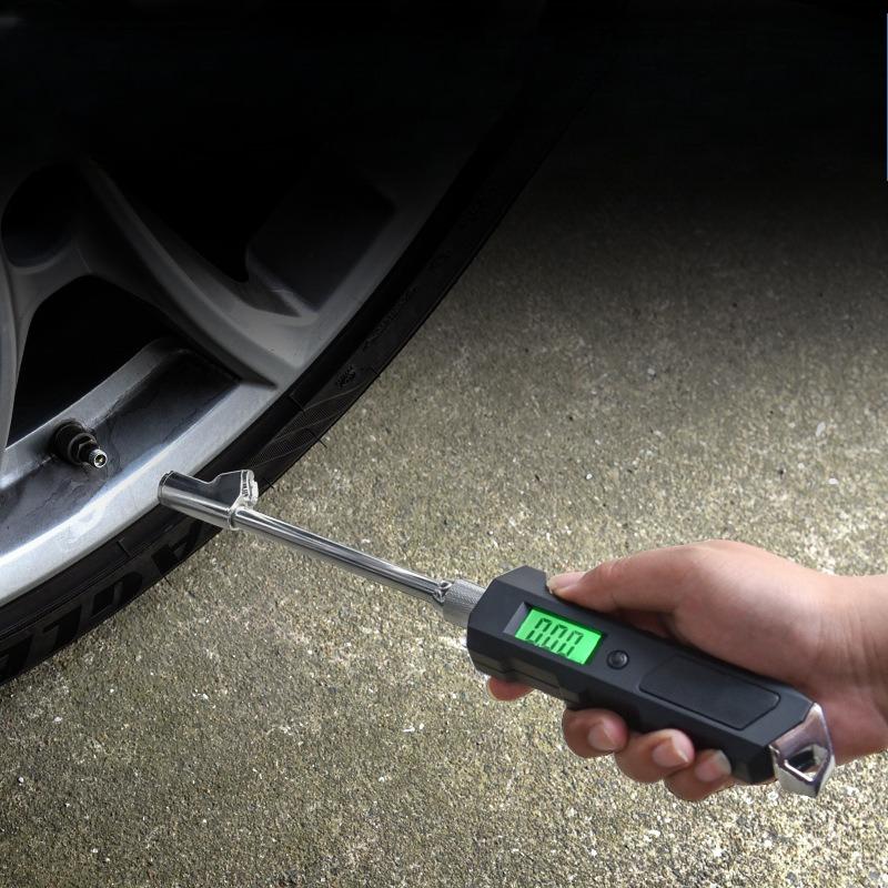 Precision Dual Head Digital Tire Pressure Gauge for Truck Car LCD Backlight