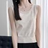 Женская майка без рукавов MODERN NEW SAGA летняя футболка вязаный топ базовый жилет женский с круглым вырезом