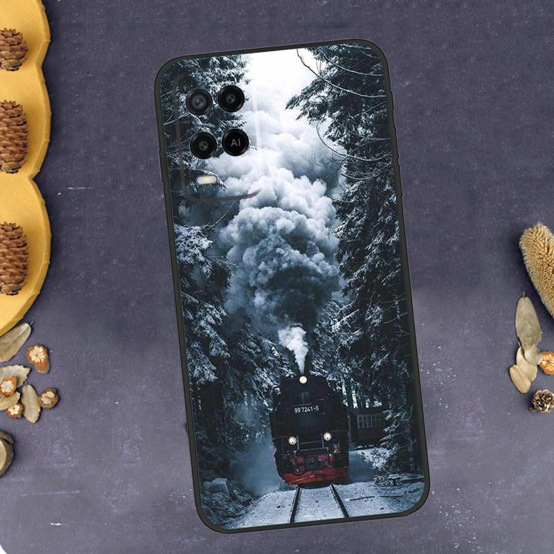Train Railway Travel Phone Case For Oppo A78 A38 A58 A74 A15 A80 A60 A40 A94 A54 A98 A18 A16 A76 A96 A17 A77 A57S