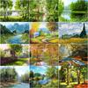 5D DIY Diamond Painting Tree Cross Stitch Kit Full Drill Round Embroidery Landscape Mosaic Art Picture of Rhinestones Decor Gift
