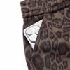 Women's High-Waist Fleece-Lined Straight-Leg Leopard Print Casual Pants