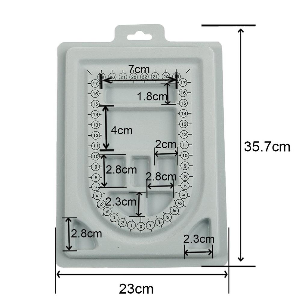 Серая флокированная доска для бисера, профессиональный органайзер для ювелирных изделий, лоток для дизайна, ремесленная лопата для изготовления ювелирных изделий, измерительные инструменты, принадлежности